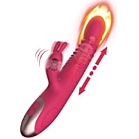 Juguétęs Sěxừãl en Paręjas- Vǐbrǎdǒrěsmǔjěr Vḯbrãdørěş Conejito Estîmulạciọn Silencioso Rotación de 360 ° Calefacción…